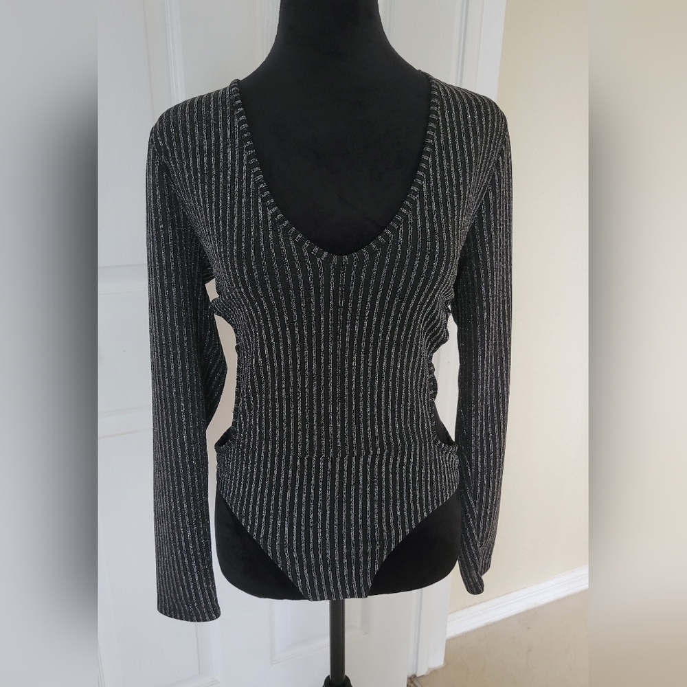 VENUS  Black & Silver Bodysuit